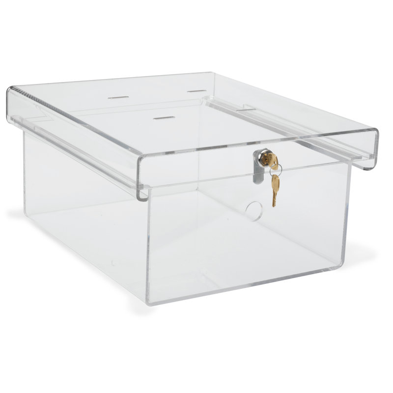 Rebrilliant Kevin Clear Acrylic Refrigerator 14" Storage Drawer Wayfair